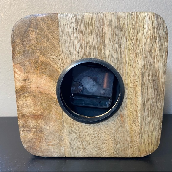 Wooden Square Table Clock 7”x7” - Picture 5 of 10